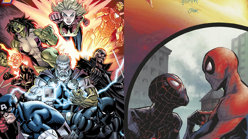 Avengers, assembled... but what are Miles and Peter doing?